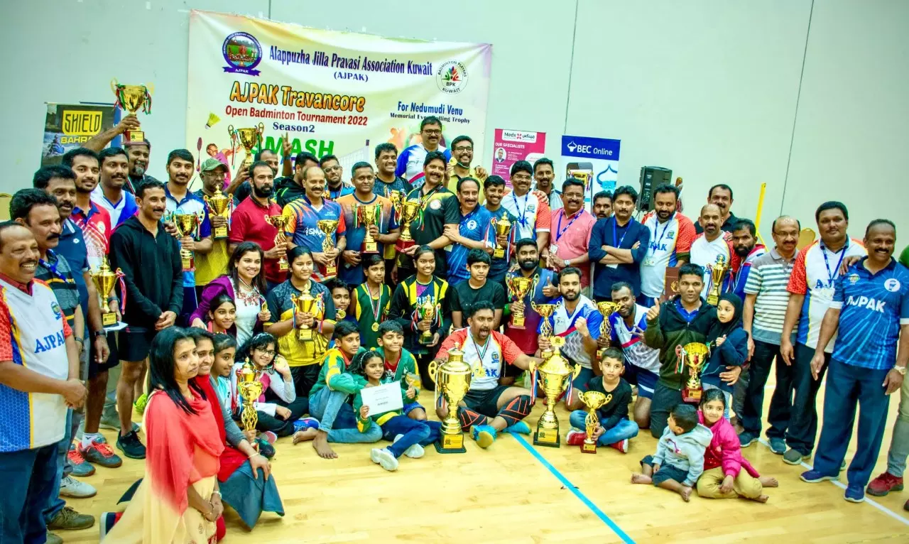 130 ടീമുകൾ പങ്കെടുത്ത ഷട്ടിൽ ടൂർണമെന്റ് സംഘടിപ്പിച്ചു