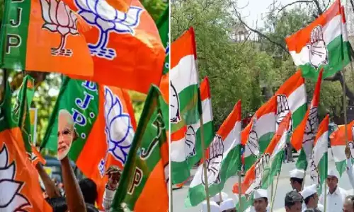 ഹിമാചലിൽ ബിജെപിയും കോണ്‍ഗ്രസും ഒപ്പത്തിനൊപ്പം