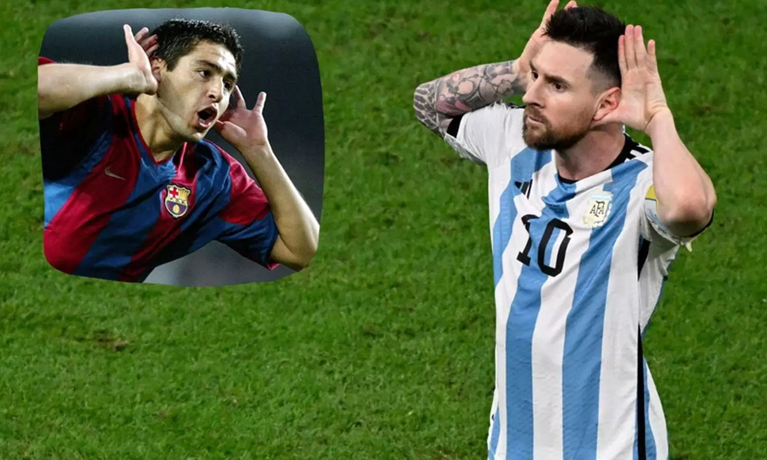 കൈപ്പത്തി ചെവിയോട് ചേർത്തുവച്ച് മെസ്സിയുടെ ആഘോഷം; എന്താണത്?