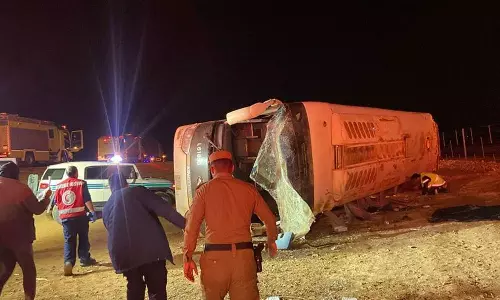 സൗദിയില്‍ ബസ് അപകടത്തിൽ രണ്ട് മരണം