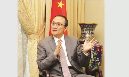 ചൈനീസ് അംബാസഡർക്ക് യാത്രയയപ്പ് നൽകി