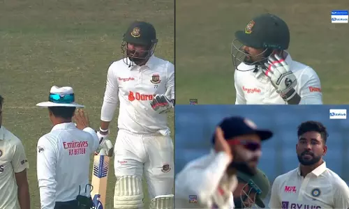 ഇപ്പോൾ കേൾക്കുന്നുണ്ടോ; ചൊറിയാൻ വന്ന ലിറ്റണെ എറിഞ്ഞിട്ട് സിറാജ്, കോഹ്‌ലി വകയും പരിഹാസം