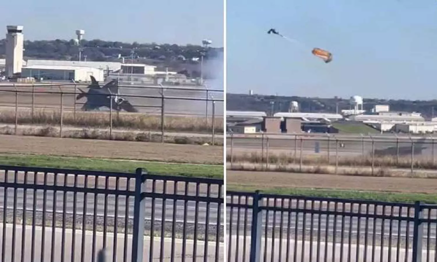 ലാന്റിങ്ങിനിടെ നിയന്ത്രണം വിട്ട യുദ്ധവിമാനം തകർന്നു; അത്ഭുതകരമായി രക്ഷപ്പെട്ട് പൈലറ്റ്- വീഡിയോ വൈറൽ ലാന്റിങ്ങിനിടെ നിയന്ത്രണം വിട്ട യുദ്ധവിമാനം തകർന്നു; അത്ഭുതകരമായി രക്ഷപ്പെട്ട് പൈലറ്റ്- വീഡിയോ വൈറൽ