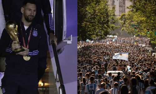 വാമോസ് ചാംപ്യൻസ്! മെസിക്കും സംഘത്തിനും ജന്മനാട്ടിൽ രാജകീയ വരവേൽപ്പ്‌