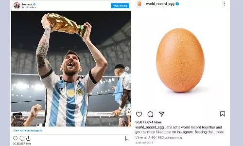 മുട്ട പൊട്ടിച്ച് മെസ്സി; ഏറ്റവും കൂടുതൽ ആളുകൾ ലൈക്ക് ചെയ്ത ഇൻസ്റ്റഗ്രാം പോസ്റ്റ് ഇനി മെസ്സിയുടേത്