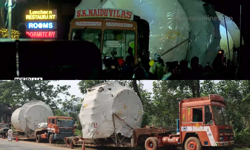 മൂന്ന് മാസത്തെ കാത്തുകിടപ്പിന് അന്ത്യം; കൂറ്റന്‍ യന്ത്രങ്ങളുമായി ട്രെയിലറുകൾ താമരശേരി ചുരം കയറിത്തുടങ്ങി