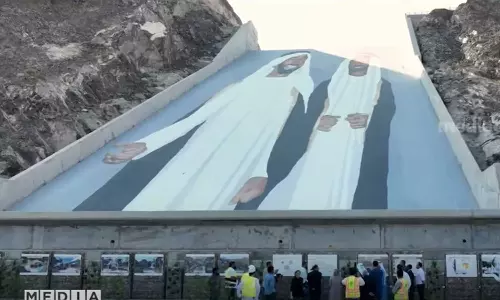 ഹത്തയിലെ വെള്ളച്ചാട്ട നിർമാണം പുരോഗമിക്കുന്നു; ടൂറിസം മേഖലയ്ക്ക്​ ഉണർവാകും