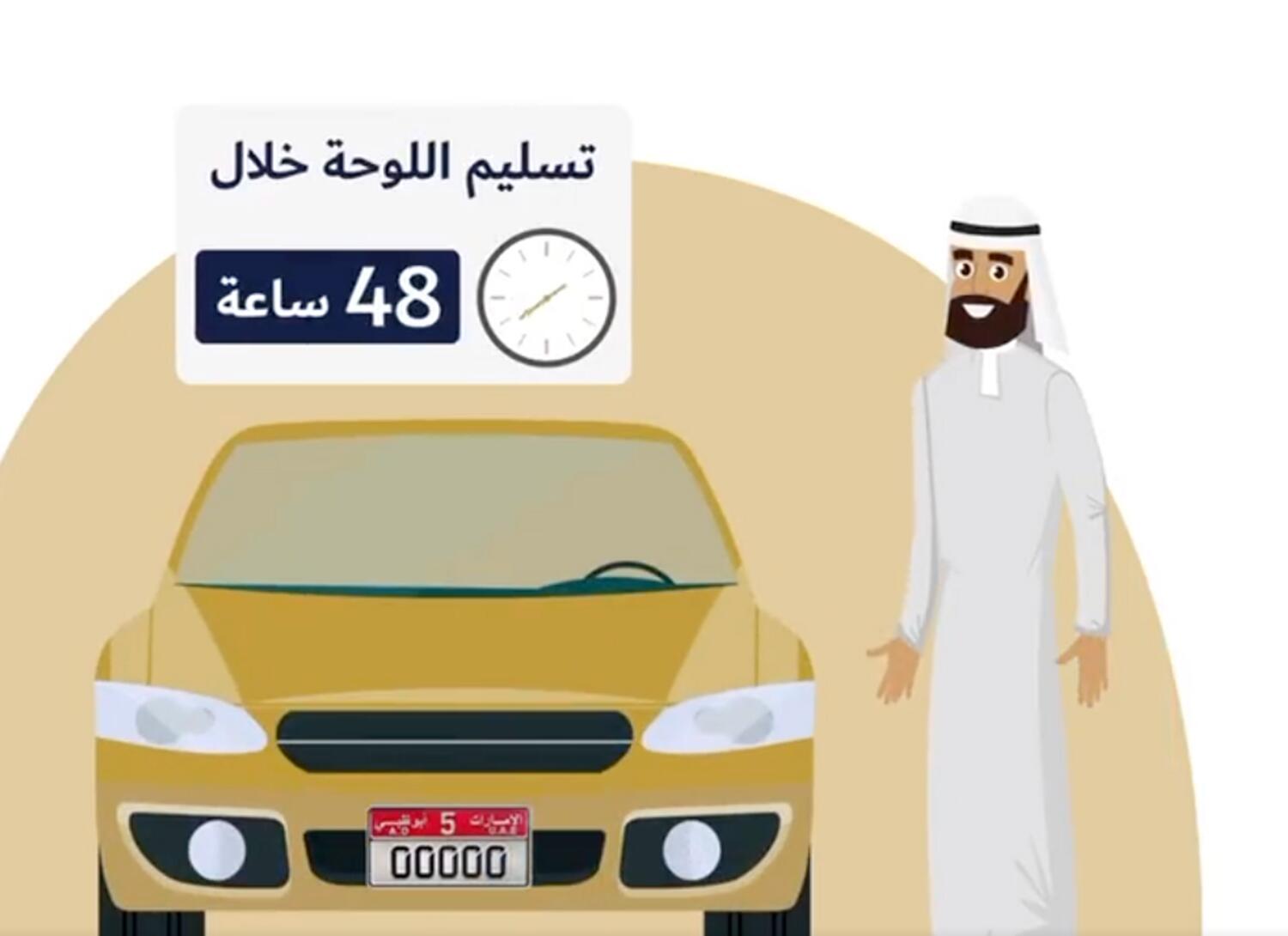 48 മണിക്കൂറിനുള്ളിൽ നമ്പർ പ്ലേറ്റുകൾ   വീട്ടിലെത്തിക്കാൻ അബൂദബി പൊലീസ്