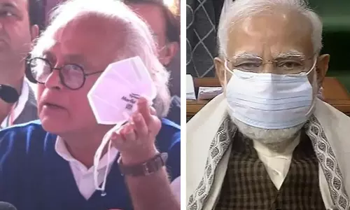 മോദിയുടെ മാസ്ക് ടി.വിക്ക് വേണ്ടി; താൻ ധരിക്കുന്നത് അദ്ദേഹത്തിന്റേതിനേക്കാൾ നീളമുള്ളത്: ജയറാം രമേശ്