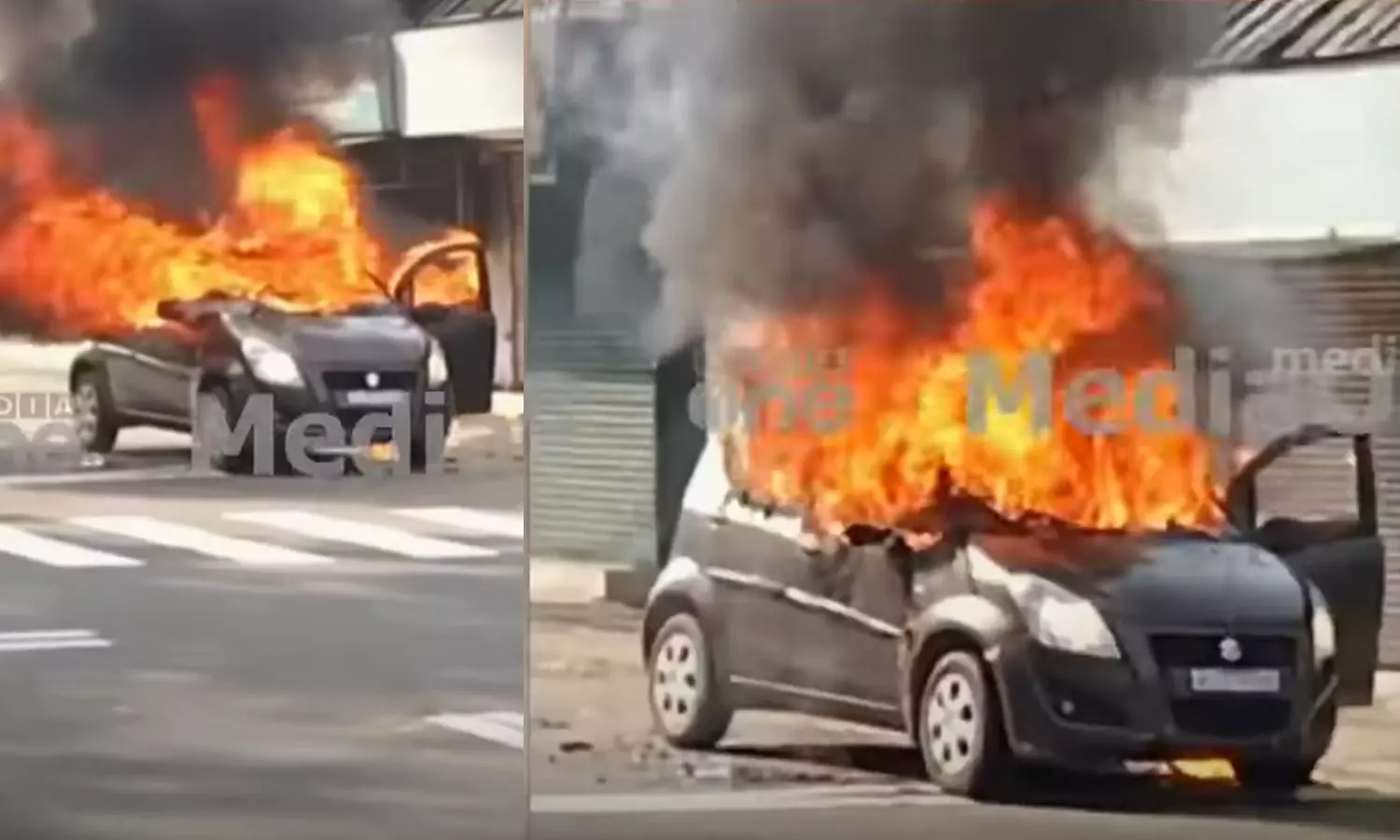 മൂവാറ്റുപുഴയിൽ ഓടിക്കൊണ്ടിരുന്ന കാർ കത്തിനശിച്ചു; യാത്രക്കാർ ഇറങ്ങിയോടി മൂവാറ്റുപുഴയിൽ ഓടിക്കൊണ്ടിരുന്ന കാർ കത്തിനശിച്ചു; യാത്രക്കാർ ഇറങ്ങിയോടി