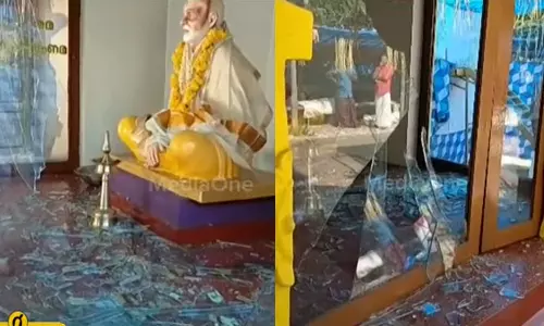 ചേർത്തലയിൽ ശ്രീനാരായണ ഗുരുമന്ദിരം അടിച്ചു തകർത്തു; മൂന്ന് പേർ കസ്റ്റഡിയില്‍