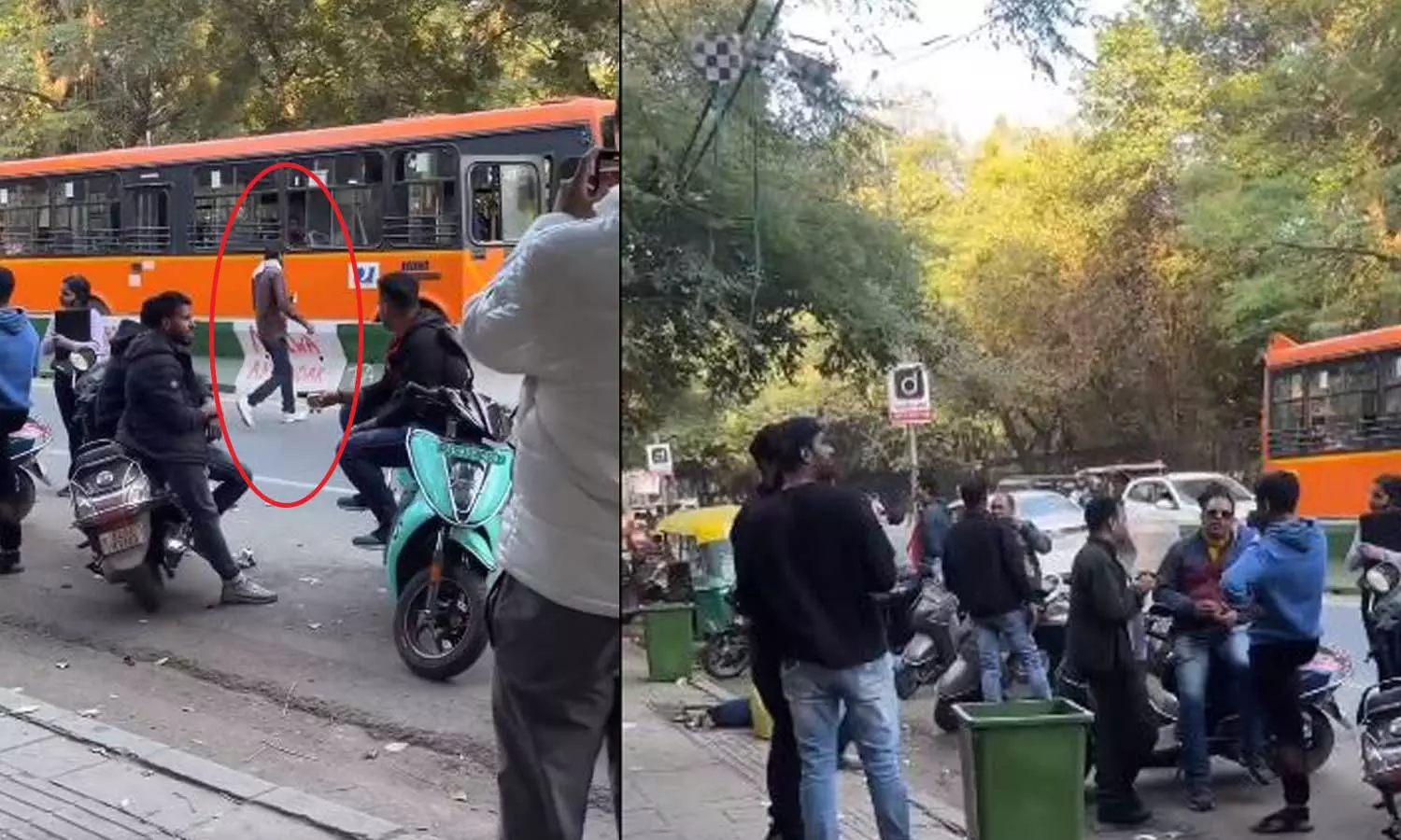 ചായ കുടിക്കാന്‍ മോഹം; തിരക്കേറിയ റോഡിന് നടുവിൽ ബസ് നിർത്തിയിട്ട് ഡ്രൈവർ, അമ്പരന്ന് സോഷ്യൽമീഡിയ