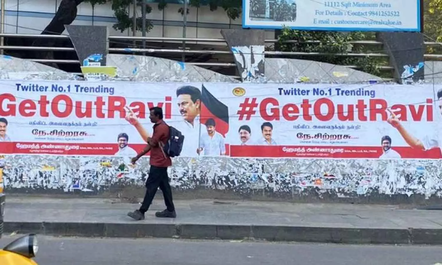 ഗെറ്റൗട്ട് രവി; തമിഴ്‌നാട് ഗവർണർക്കെതിരെ ചെന്നൈയിൽ പോസ്റ്റർ