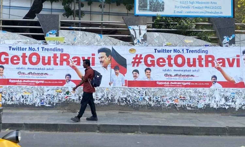 ഗെറ്റൗട്ട് രവി; തമിഴ്‌നാട് ഗവർണർക്കെതിരെ ചെന്നൈയിൽ പോസ്റ്റർ