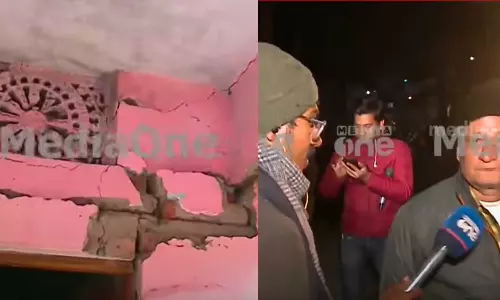 വിള്ളൽ വീണ ഹോട്ടൽ പൊളിക്കാൻ അനുവദിക്കില്ല; ജോഷിമഠിൽ പ്രതിഷേധം