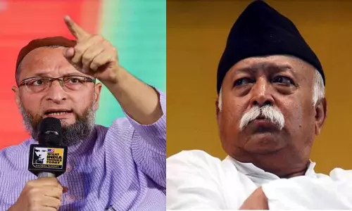 RSS chief Mohan Bhagwat, AIMIM chief Asaduddin Owaisi,Owaisi on RSS chief remark,Rajya Sabha MP Kapil Sibal  Asaduddin Owaisi,  Mohan Bhagwat ,Mohan Bhagwat’s Hindustan remark