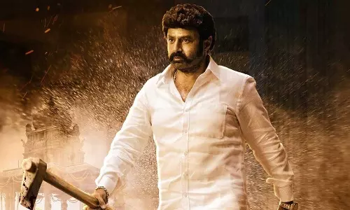 Fans set fire to the screen during the screening of Veerasimha Reddy