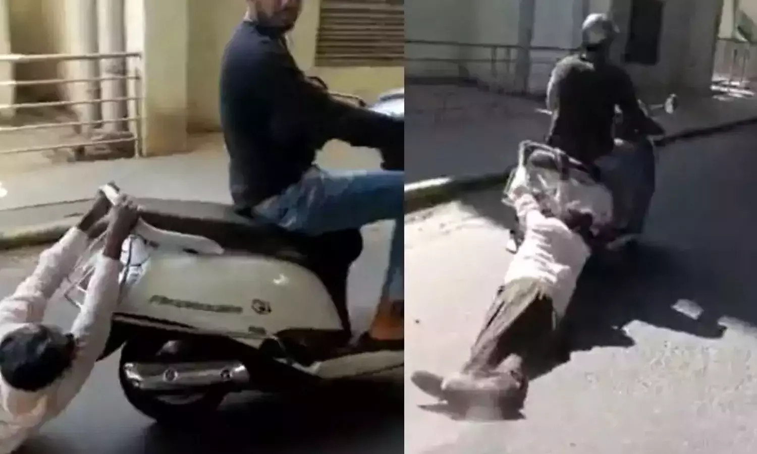 വണ്ടി തട്ടിയത് ചോദ്യം ചെയ്തു; 71കാരനെ സ്കൂട്ടറിന് പിന്നിൽ വലിച്ചിഴച്ച് യുവാവ്