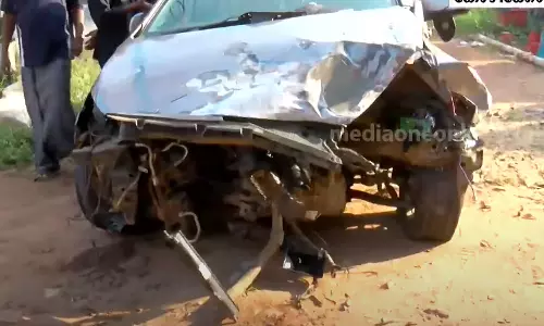 Ganja was seized from the car involved in the crash