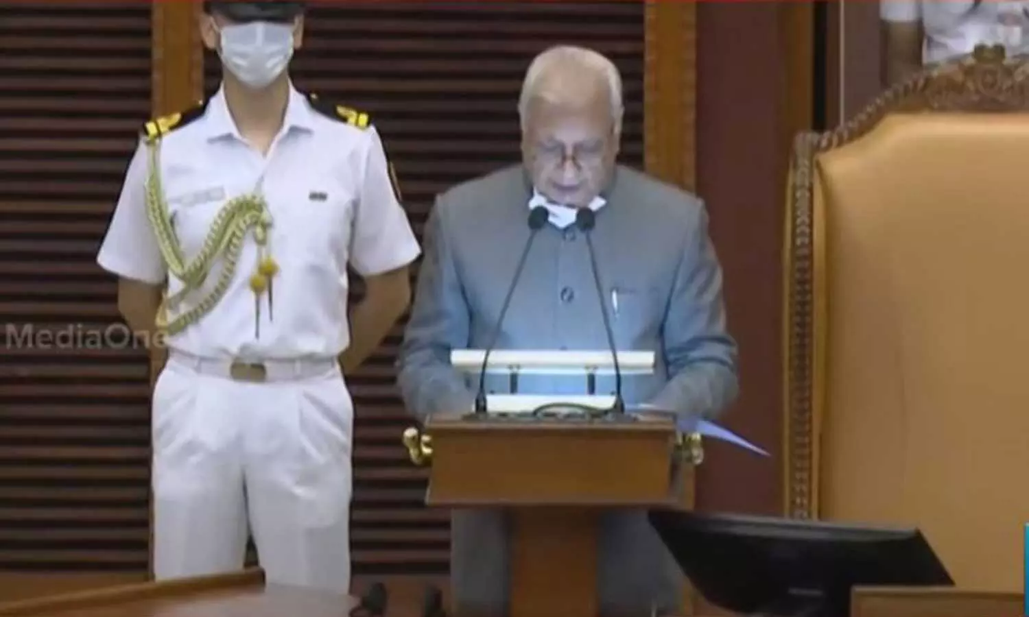 policy address speech,erala governor arif mohammed khan,arif mohammed khan,kerala governor arif mohammad khan,Budget session,8th session of 15th Kerala Assembly
