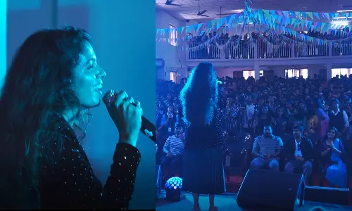 ഡിയർ വാപ്പി ടീമിനൊപ്പം ആടിയും പാടിയും; ആഘോഷത്തിമിർപ്പിൽ ആലുവ യു സി കോളേജ് വിദ്യാർത്ഥികൾ