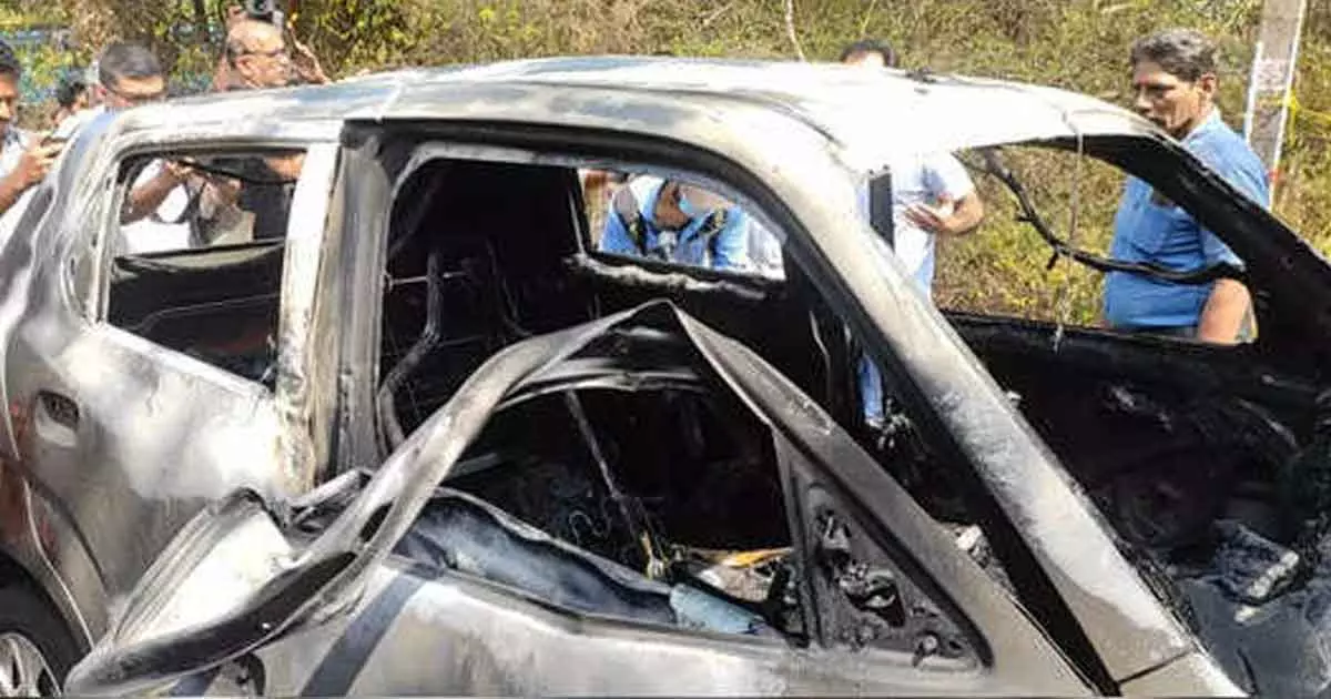 kannur car accident short circuit