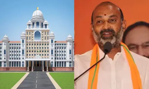 ഞങ്ങൾ‍ അധികാരത്തിലെത്തിയാൽ തെലങ്കാന സെക്രട്ടേറിയറ്റിന്റെ താഴികക്കുടങ്ങൾ‍ പൊളിക്കും; ഭീഷണിയുമായി ബി.ജെ.പി സംസ്ഥാന അധ്യക്ഷൻ‍