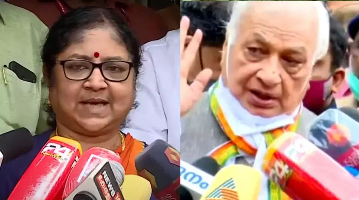 R bindhu, arif mohammed khan R bindhu, arif mohammed khan