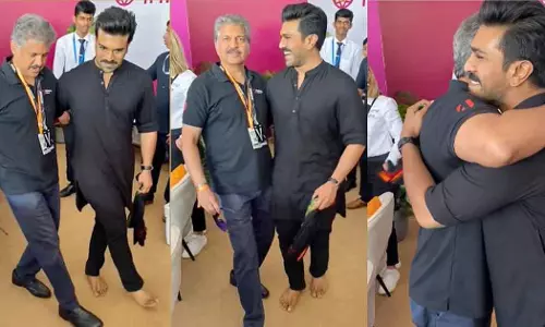 Anand Mahindra Learns Naatu Naatu Step From Ram Charan
