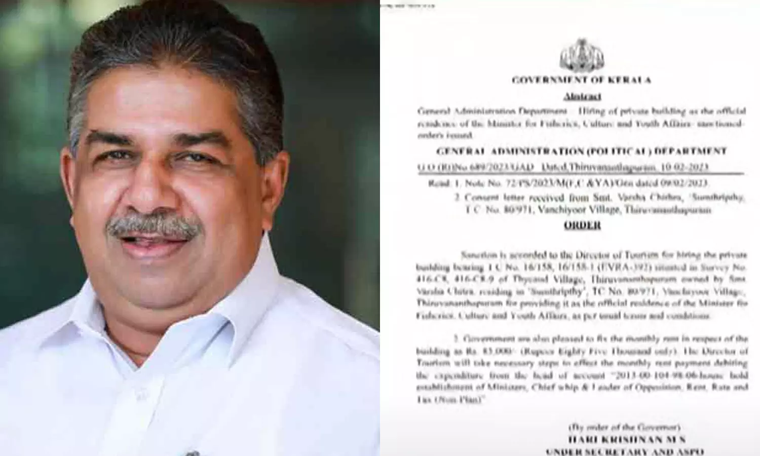 Rent house for Saji Cheriyan