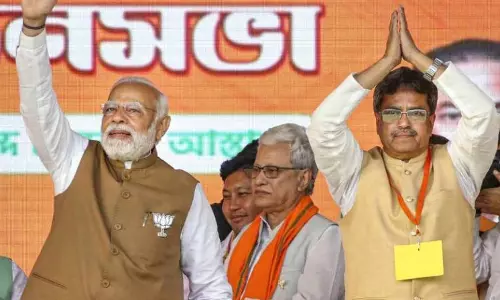 Prime Minister Narendra Modi with Tripura Chief Minister