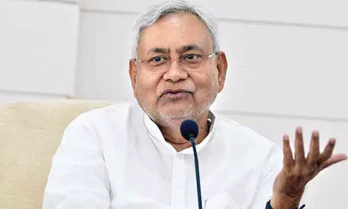 Nitish Kumar trips and falls at Teachers’ Day function in Patna University