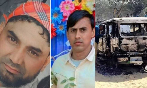 കാറിനുള്ളിൽ ചുട്ടുകൊന്ന കേസ്: രണ്ടുപേരെയും ജീവനോടെ പൊലീസ് സ്റ്റേഷനിൽ എത്തിച്ചിരുന്നെന്ന് പ്രതിയുടെ വെളിപ്പെടുത്തൽ