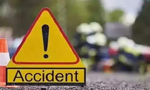 young man, died,  car overturned in Thrissur,