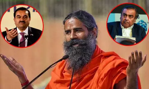 Baba Ramdev in Goa,Adani, Ambani, Tata, Birla,Yoga guru Ramdev,Mukesh Ambani, Gautam Adani, Ratan Tata and Aditya Birla,Patanjali Ayurved founder