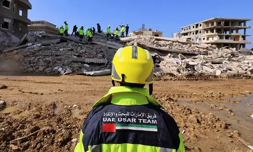 Turkey earthquake UAE also stops search, Aid continues