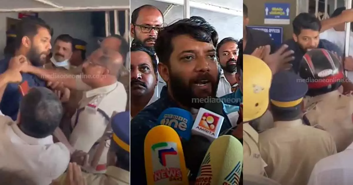 shafi parambil challenges kalamassery police