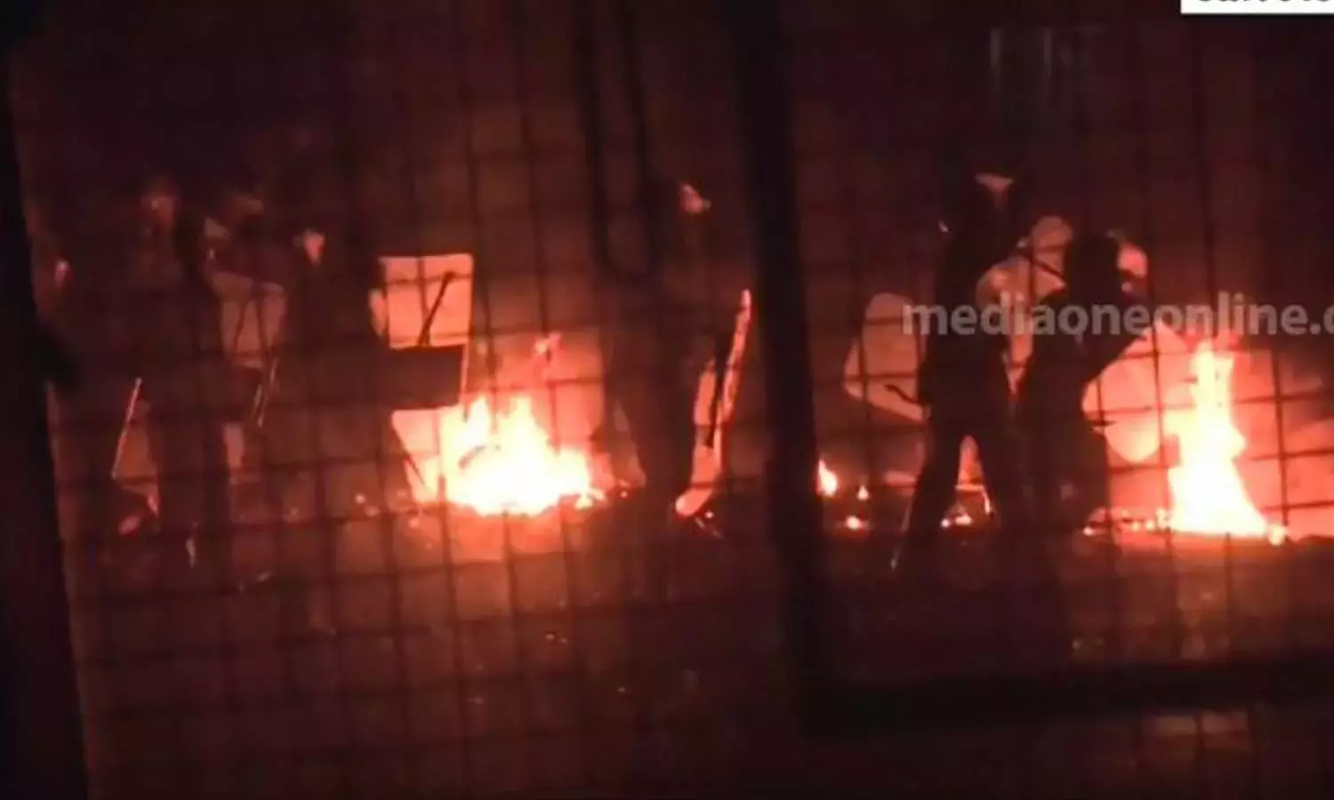 Thamarassery forest department office burnt case, preliminary report,  police , identifying the accused,