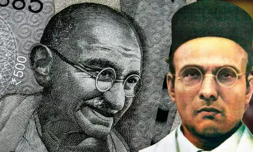 Gandhiimageoncurrencynote, MahatmaGandhi, VDSavarkar