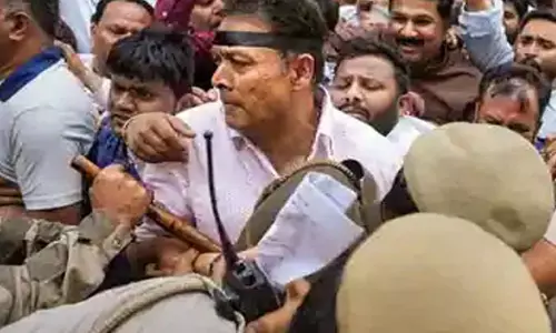 AAP protest against Manish Sisodia arrest in delhi