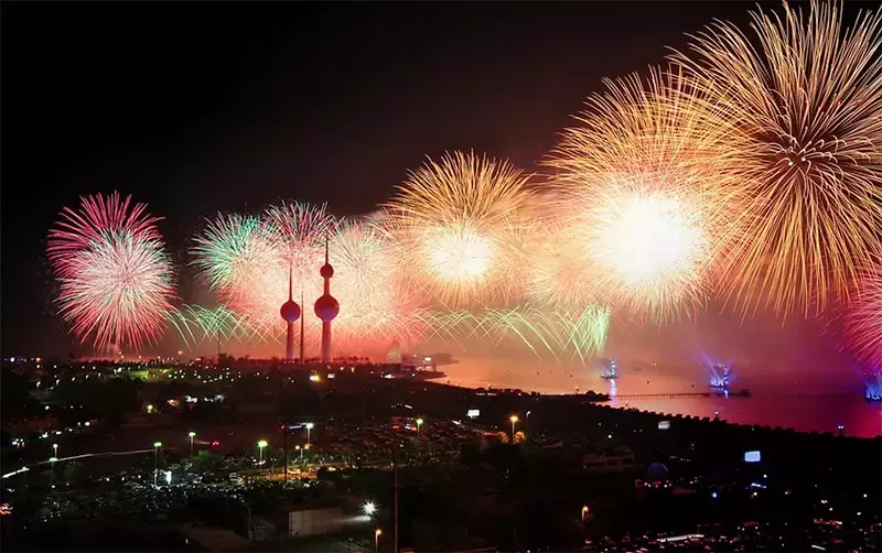 Kuwait National Day Celebration fireworks Kuwait National Day Celebration fireworks