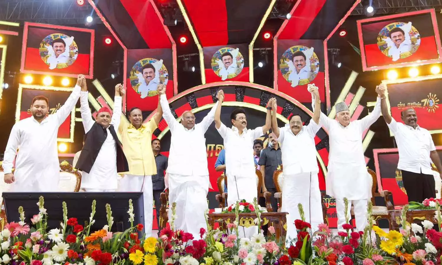 MK Stalin birthday opposition leaders