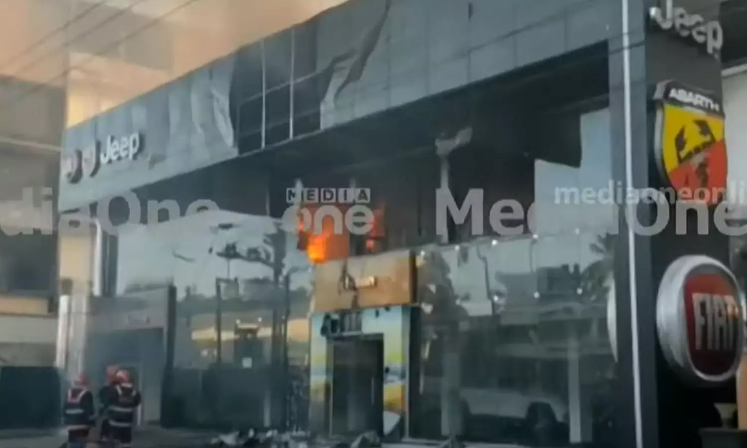 jeep showroom fire in thrissur jeep showroom fire in thrissur
