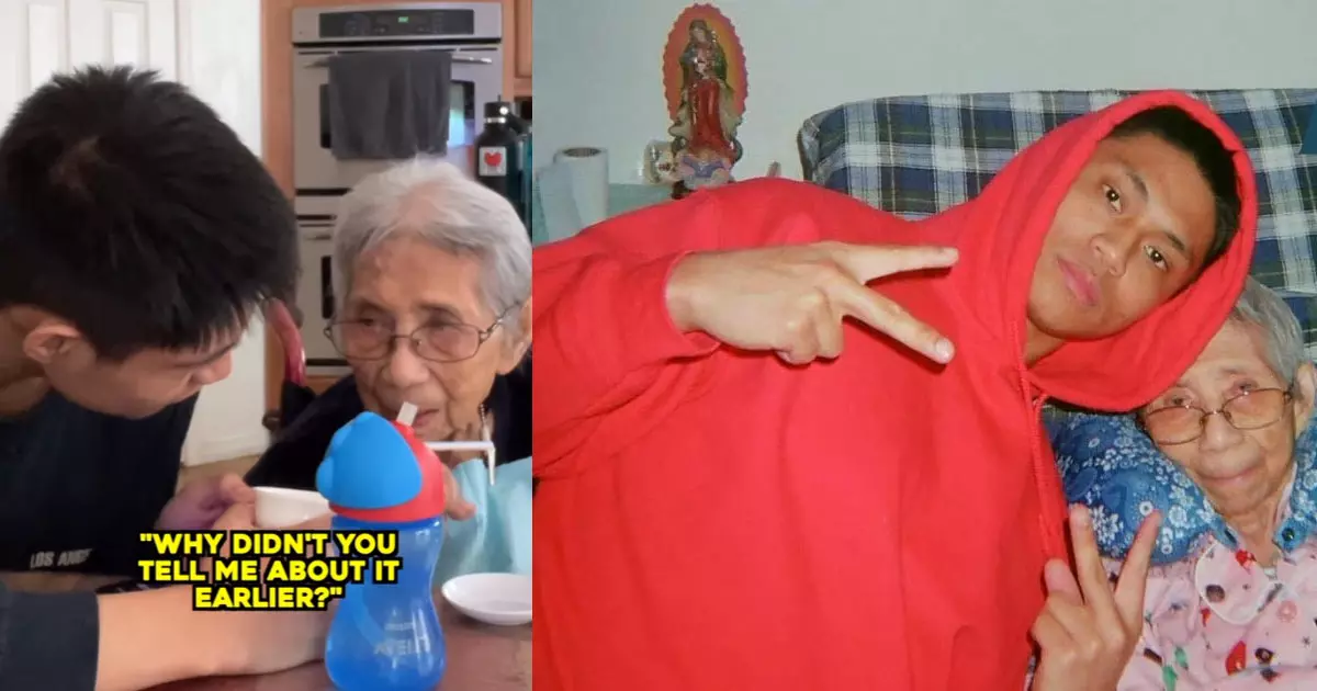 Chris Punsalan and Grandmother lola