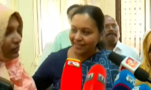 veena george_harshina protest