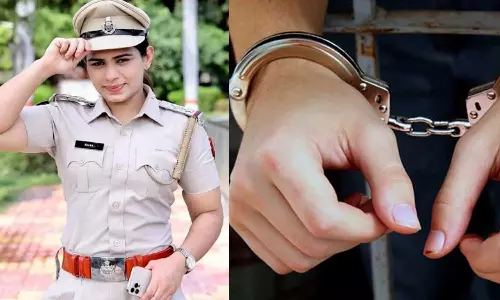 Rajasthan woman cop ,Rajasthan woman cop arrested, woman cop arrested with illegal weapons,
