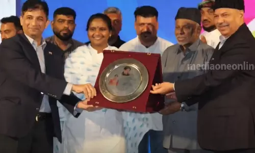 Ramya Haridas MP received the E. Ahmed Excellence Award