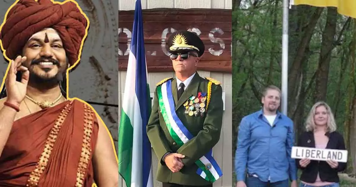 list of self proclaimed nations like Nithyanandas Kailasa