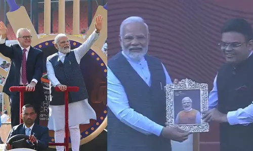 NarendraModiAnthonyAlbaneseatMoteraStadium, NarendraModistadium, CricketandBJP