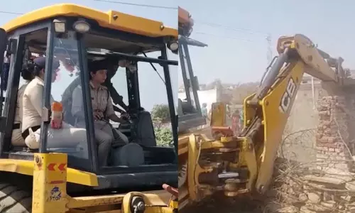 Madhya Pradesh Women Cops Bulldoze Home Of Rape-Accused